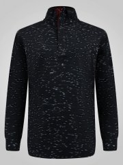 D555 Chandler Reno 1/4 Zip Neck Sweatshirt With Bear Logo Sort