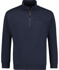 Adamo 159305 Sweatshirt med ståkrave og lynlås Mørkeblå