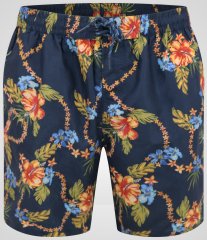 D555 Dawson AO Badeshorts med Hawaiitryk Marineblå