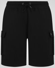 D555 Robinson 1 Fleece Cargo Shorts med Elastisk Talje Sort