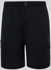 D555 Thomas Stretch Shorts med Elastisk Talje Sort
