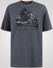 D555 Craig Gorilla Biker T-shirt med tryk Mørkegrå