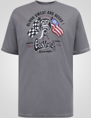 D555 Jasper Official Gas Monkey T-shirt med tryk Grå