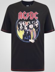 D555 Hugh Official ACDC Highway To Hell T-shirt med tryk Sort