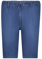 Adamo 199110 Denimshorts med elastisk talje Mellemblå