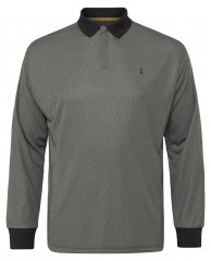 North Latitude Cool Effect Poloshirt Langærmet Sort