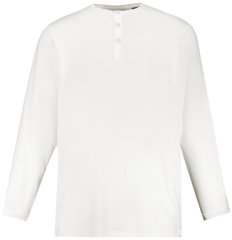 JP1880 702555 Langærmet Henley-shirt Hvid