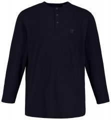 JP1880 702555 Langærmet Henley-shirt Mørkeblå