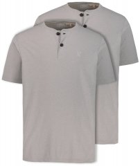 JP1880 708420 Henley-shirt 2-pak Gråmeleret