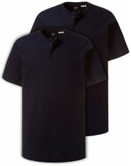 JP1880 708420 Henley-shirt 2-pak Mørkeblå