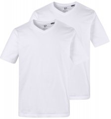 JP1880 711318 T-shirt med V-hals 2-pak Hvid