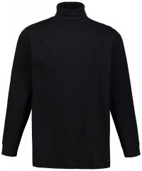 JP1880 723303 Langærmet bluse med rullekrave Sort