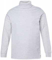 JP1880 723303 Langærmet bluse med rullekrave Naturmeleret TALL