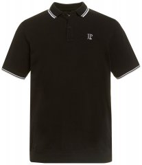 JP1880 802789 Poloshirt med hvid kontrastkrave Sort