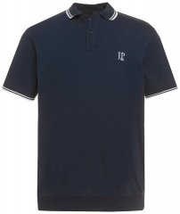 JP1880 802789 Poloshirt med hvid kontrastkrave Mørkeblå