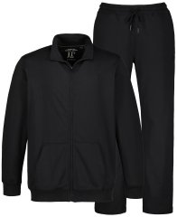 JP1880 802933 Sweatsæt med jakke og bukser Sort