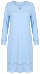 Ulla Popken 810581 Natkjole med blonde Lyseblå