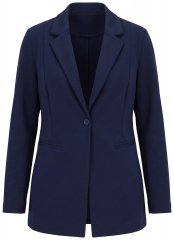 Ulla Popken 812754 Jerseyblazer i punto di roma Mørkeblå