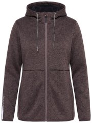 Ulla Popken 812880 Strikfleecejakke med teddyfleece Taupe