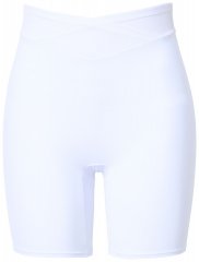 Ulla Popken 816440 Formende shorts med høj talje Hvid