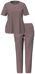 Ulla Popken 821244 Prikket pyjamas Brun