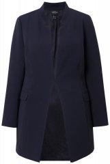 Ulla Popken 823318 Blazer med høj krave Mørkeblå