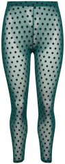 Ulla Popken 823383 Prikkede strømpeleggings Olivengrøn