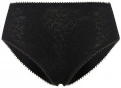 Ulla Popken 825790 Blomstrede trusser med blonde Sort