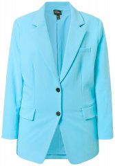 Ulla Popken 826487 Oversize blazer med klaplommer Lys turkis