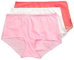 Ulla Popken 827465 Hipstertrusser med blonde 3-pak Rosa