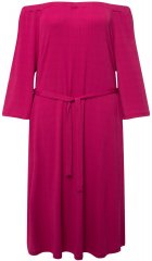 Ulla Popken 827740 Jerseykjole med 3/4-ærmer Rosa