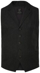 JP1880 828736 Tweedvest med strikket ryg Sort