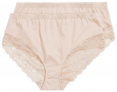 Ulla Popken 830094 Trusser med blonde 2-pak Beige