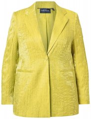 Ulla Popken 830767 Blazer i crinkle Lysegrøn