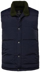 JP1880 831193 Vest med teddyfor Mørkeblå