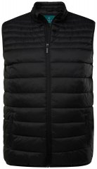 Boston Park 583 Quiltet vest med ståkrave Sort