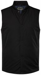 STHUGE 831824 Quiltet vest i genbrugsmateriale Sort