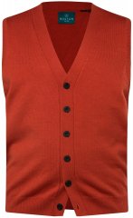 Boston Park 948 Strikvest med V-hals Terracotta