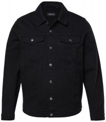 Men+ 446 Denimjakke med brystlommer Sort