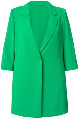 Ulla Popken 836165 Lang blazer med 3/4-ærmer Grøn