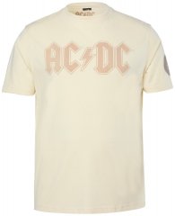 JP1880 836411 AC/DC Classic Logo T-shirt Sandgrå