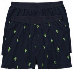 JP1880 837629 Boxershorts FLEXNAMIC® med kaktusprint Mørkeblå 2-pak
