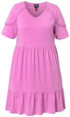 Ulla Popken 840115 Kortærmet jerseykjole Rosa
