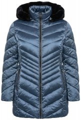 Ulla Popken 842013 Quiltet jakke Denimblå