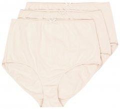 Ulla Popken 842435 Trusser med høj talje 3-pak Beige