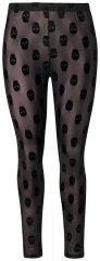 Ulla Popken 842886 Mønstrede strømpeleggings Sort