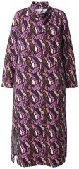 Ulla Popken 843358 Mønstret sweatkjole Blomme