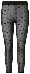 Ulla Popken 844970 Mønstrede strømpeleggings Sort