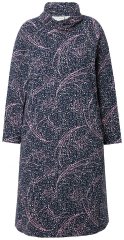 Ulla Popken 844993 Mønstret sweatkjole Mørkeblå