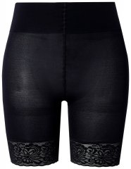 Ulla Popken 845319 Antigniv-shorts med blonde Sort